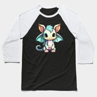 Kawaii Dragon Drawing Baseball T-Shirt